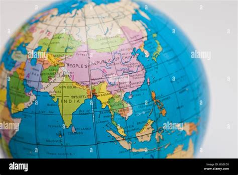 Map Of Asia On Globe