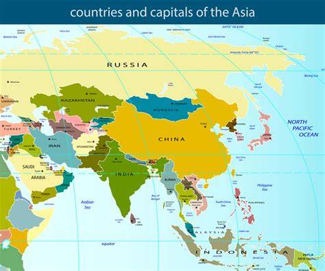 Map Of Asia On World Map