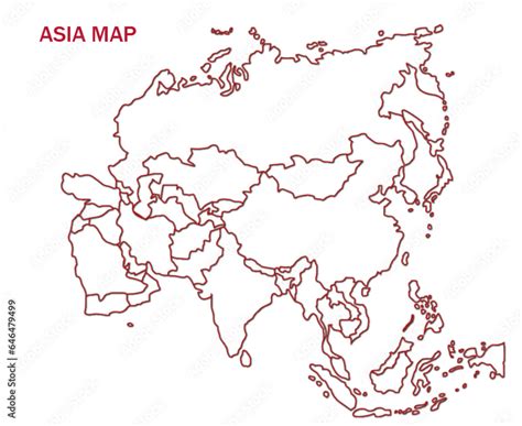 Map Of Asia Outline