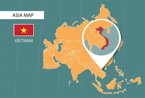 Map Of Asia Showing Vietnam