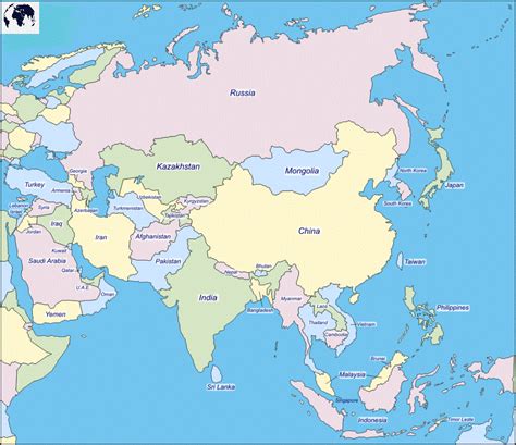 Map Of Asia Simple