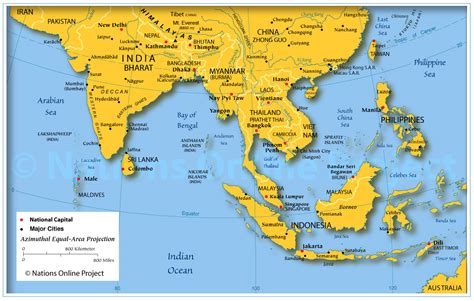 Map Of Asia South East