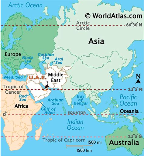 Map Of Asia United Arab Emirates