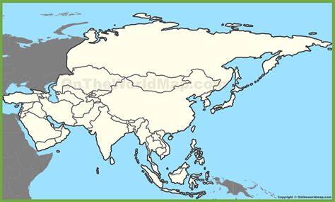 Map Of Asia Without Names
