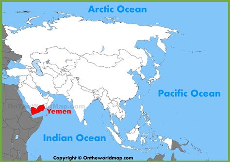 Map Of Asia Yemen