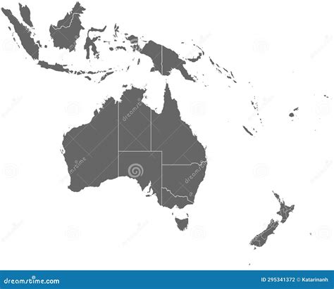 Map Of Australia And New Zealand Blank