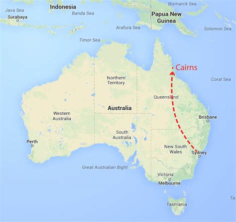 Map Of Australia Cairns