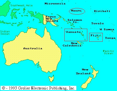 Map Of Australia Fiji