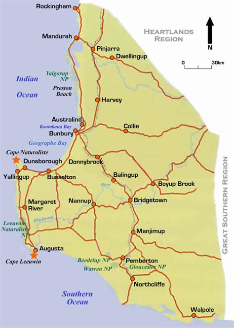 Map Of Australia Margaret River