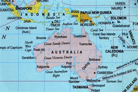 Map Of Australia New Zealand And Papua New Guinea