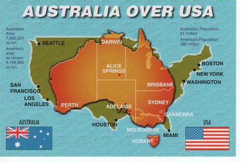 Map Of Australia Over The Us