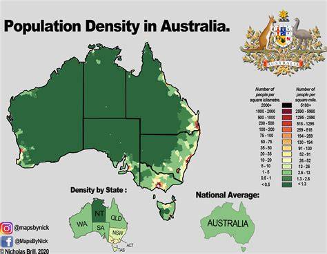 Map Of Australia Population Density