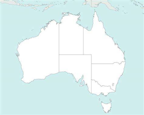 Map Of Australia Unlabelled