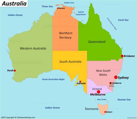 Map Of Australian