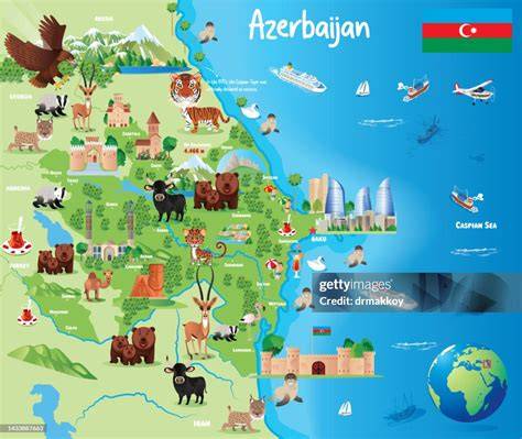 Map Of Azerbaijan With Tourist Attractions