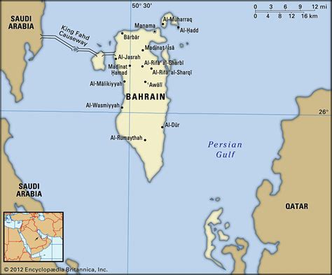 Map Of Bahrain And Saudi