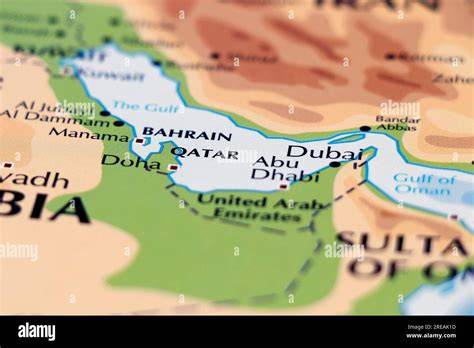 Map Of Bahrain And Uae