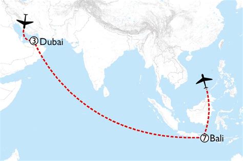 Map Of Bali And Dubai