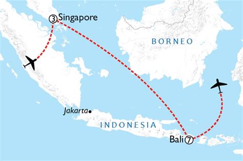 Map Of Bali And Singapore