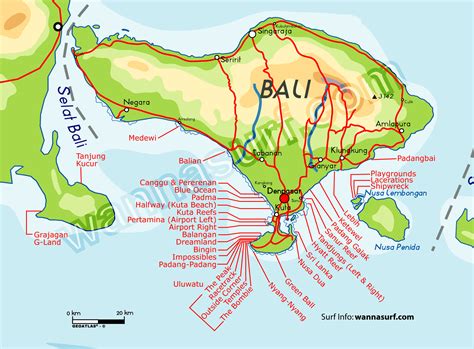 Map Of Bali Best Beaches