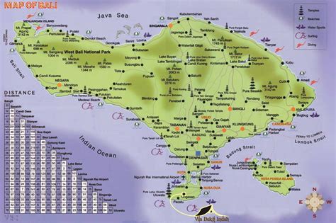 Map Of Bali Printable