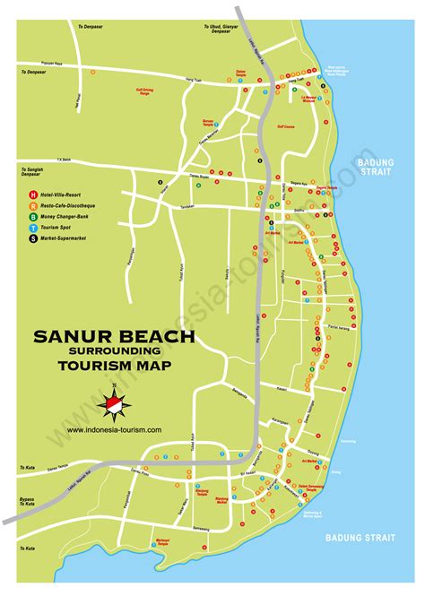 Map Of Bali Sanur