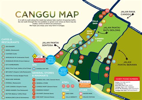 Map Of Bali Showing Canggu