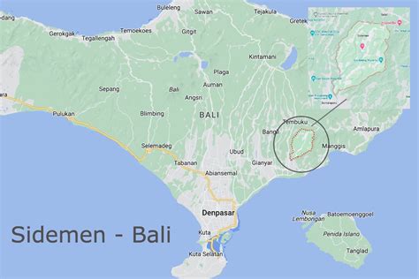 Map Of Bali Sidemen