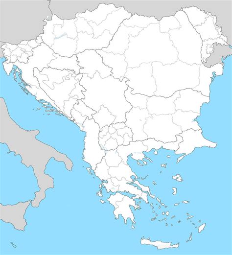 Map Of Balkan Blank