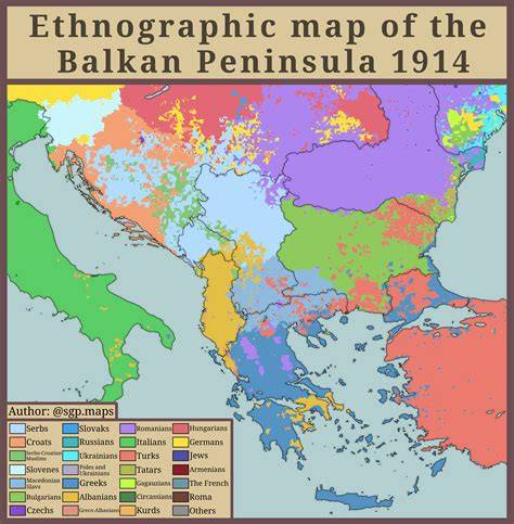 Map Of Balkan Peninsula 1914