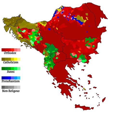 Map Of Balkan Religion