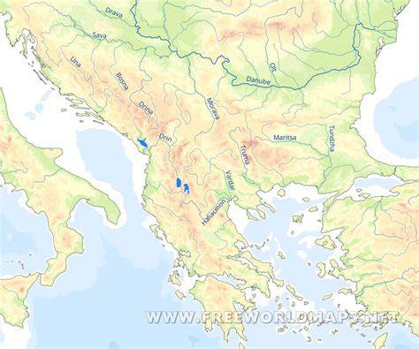 Map Of Balkan Rivers