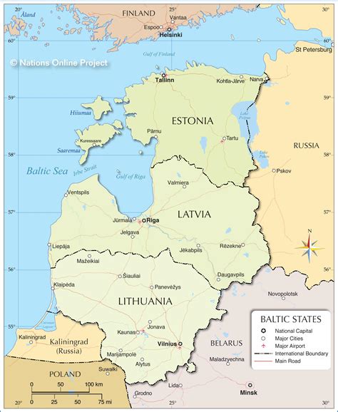 Map Of Baltic States And Central Asia