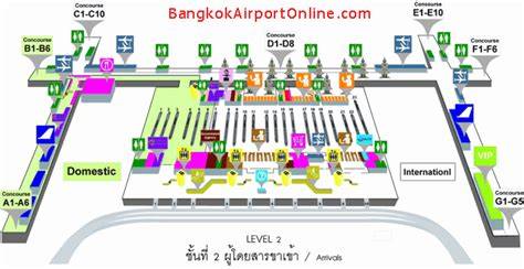 Map Of Bangkok Airport Terminal 2