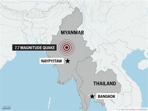 Map Of Bangkok Earthquake Today