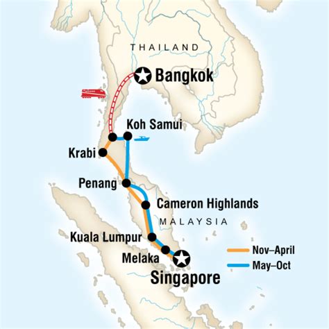 Map Of Bangkok To Singapore