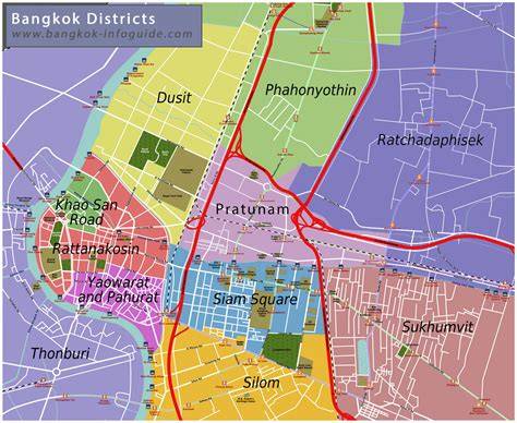 Map Of Bangkok With Districts