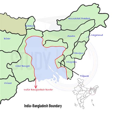 Map Of Bangladesh Border With India