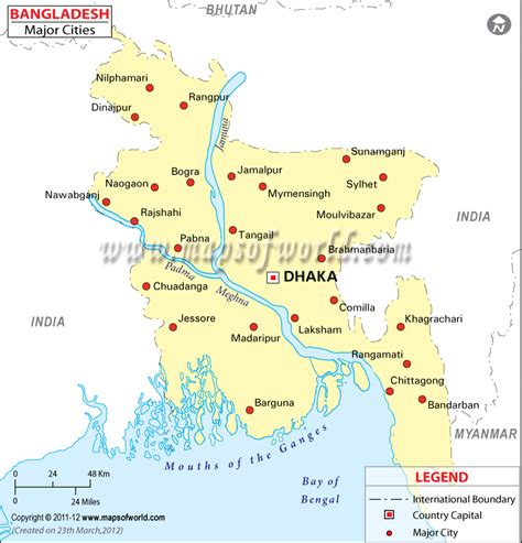 Map Of Bangladesh Cities