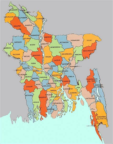 Map Of Bangladesh District Wise