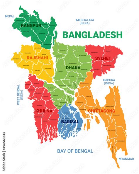 Map Of Bangladesh Division