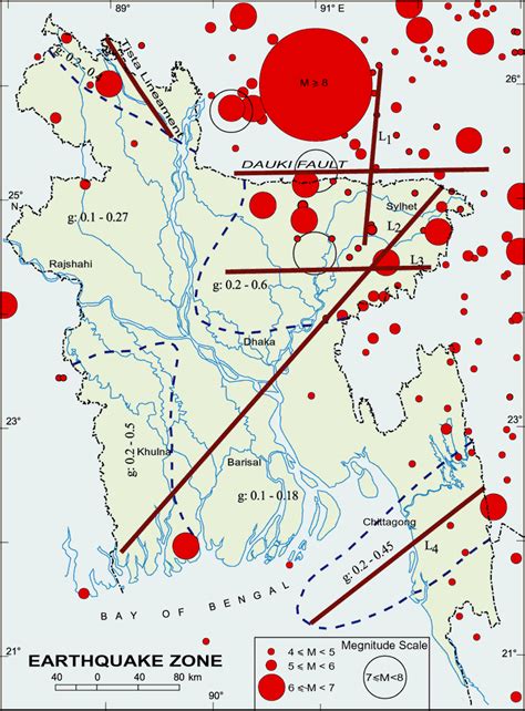 Map Of Bangladesh Earthquake