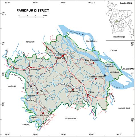 Map Of Bangladesh Faridpur