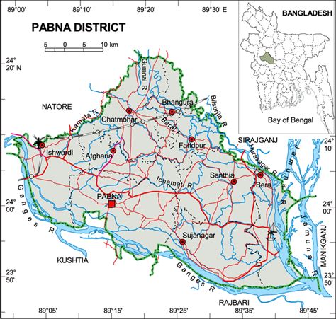 Map Of Bangladesh Pabna