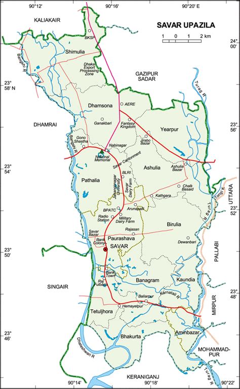 Map Of Bangladesh Savar