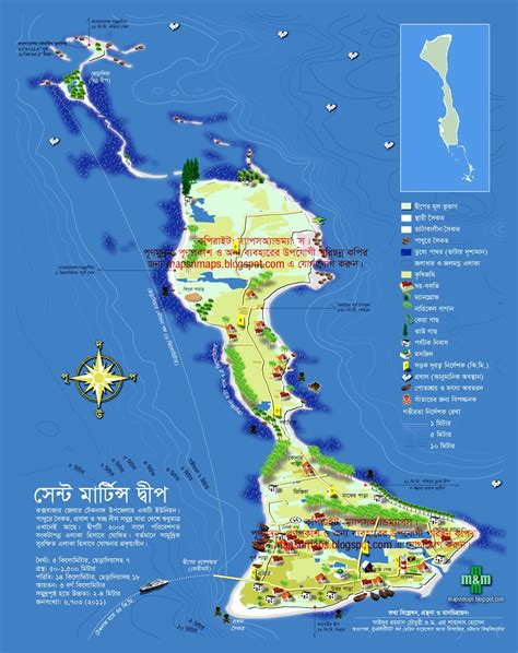 Map Of Bangladesh With Saint Martin Island