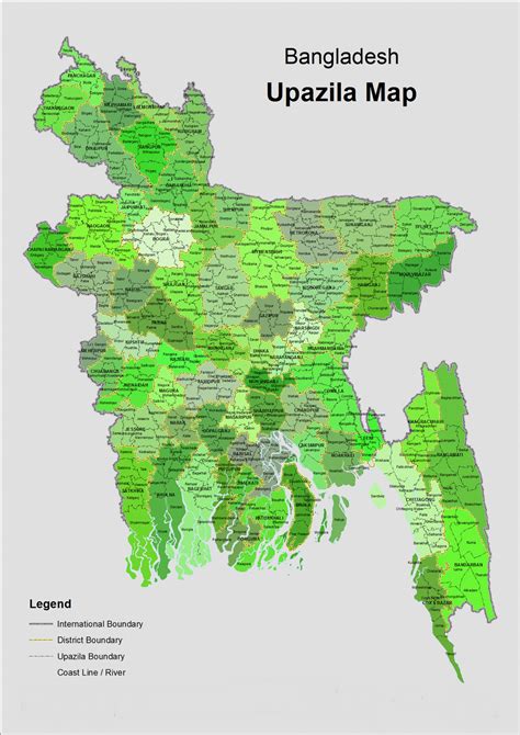 Map Of Bangladesh With Thana