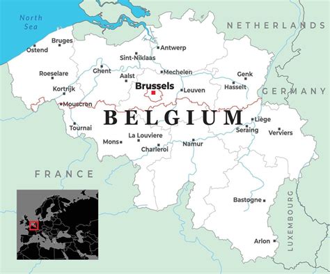 Map Of Belgium And Neighbouring Countries