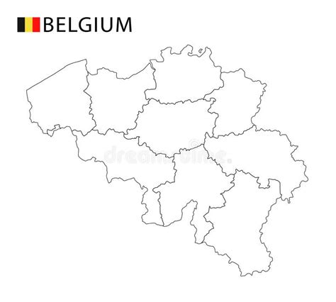 Map Of Belgium Black And White