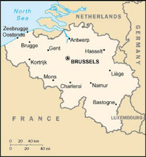 Map Of Belgium Coast